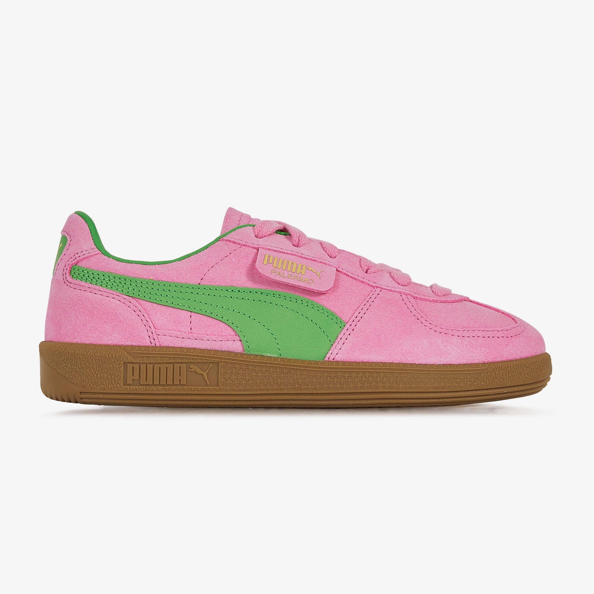 PUMA PALERMO ROSE VERT SNEAKERS FEMME Courir.be