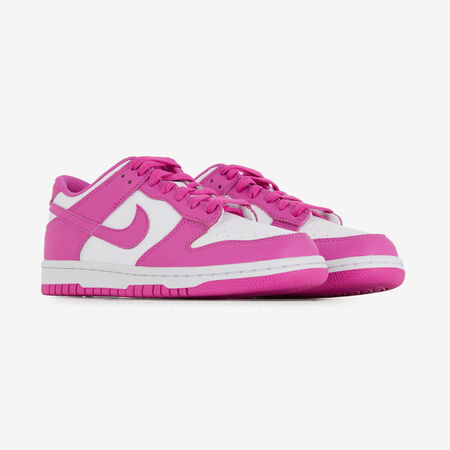 NIKE dunk DUNK LOW ACTIVE FUCHSIA ROSE/BLANC ROSE/BLANC JUNIOR