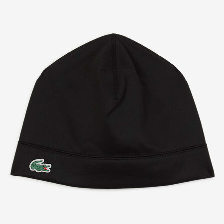 LACOSTE BEANIE SIDE LOGO SPORT NOIR/VERT HEREN