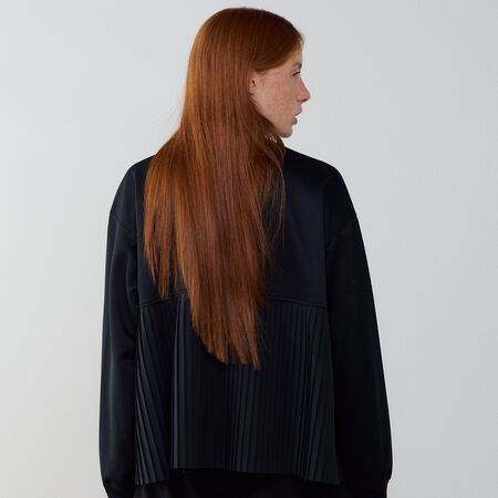 NIKE JACKET FZ PLEATED NOIR/BEIGE DAMES