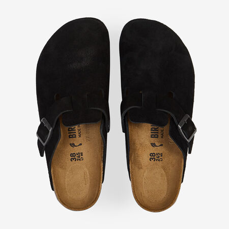 BIRKENSTOCK boston BOSTON SUEDE ZWART DAMES