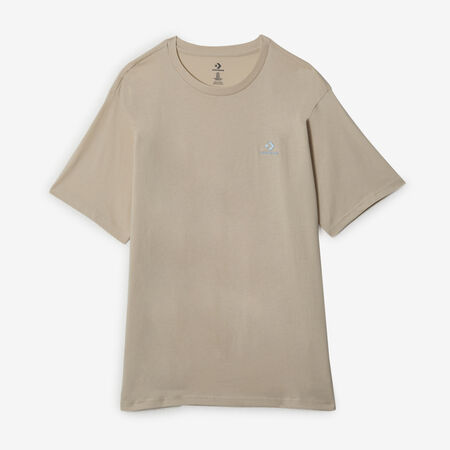 CONVERSE TEE SHIRT STAR CHEVRON BEIGE/BLEU CIEL HEREN