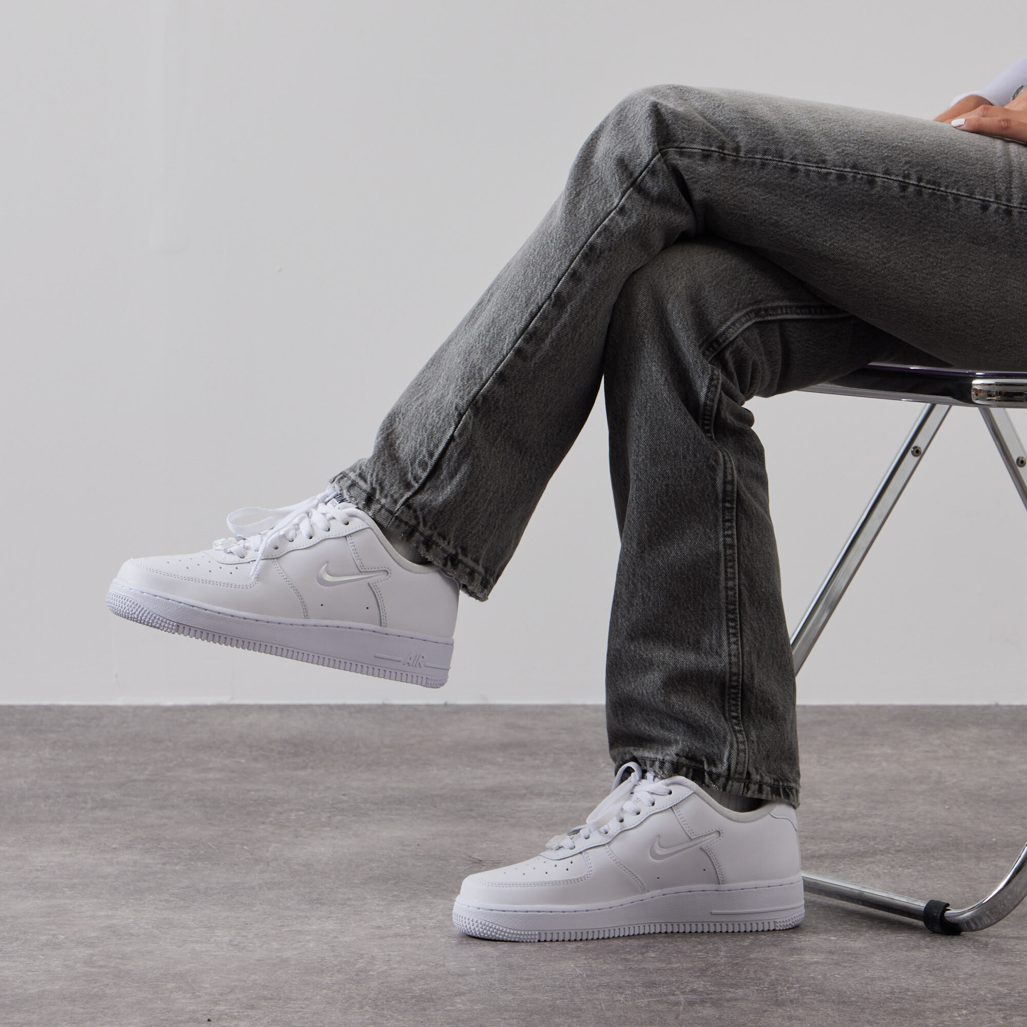 Just do it air force 1 blanche top