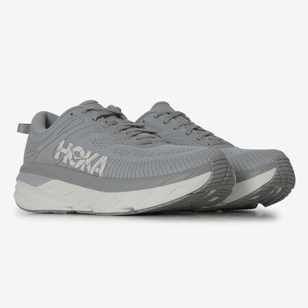 HOKA BONDI 7 BLANC/GRIS HEREN