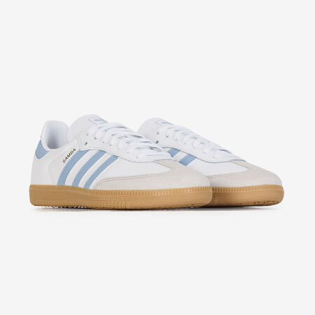 ADIDAS ORIGINALS SAMBA OG BLANC/BLEU JUNIOR