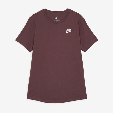 NIKE TEE SHIRT CLUB MARRON/BLANC DAMES