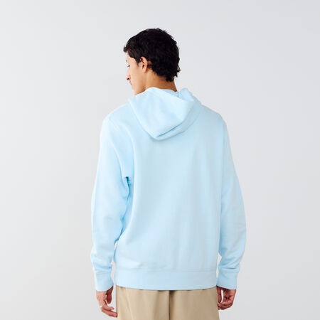 NIKE HOODIE CLUB SMALL LOGO BLEU/BLANC HOMME