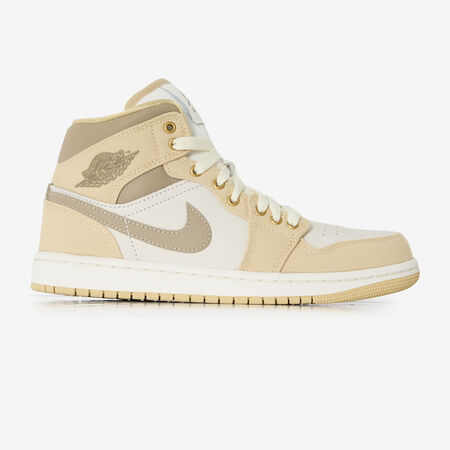 JORDAN air jordan 1 AIR JORDAN 1 MID BLANC/KAKI FEMME