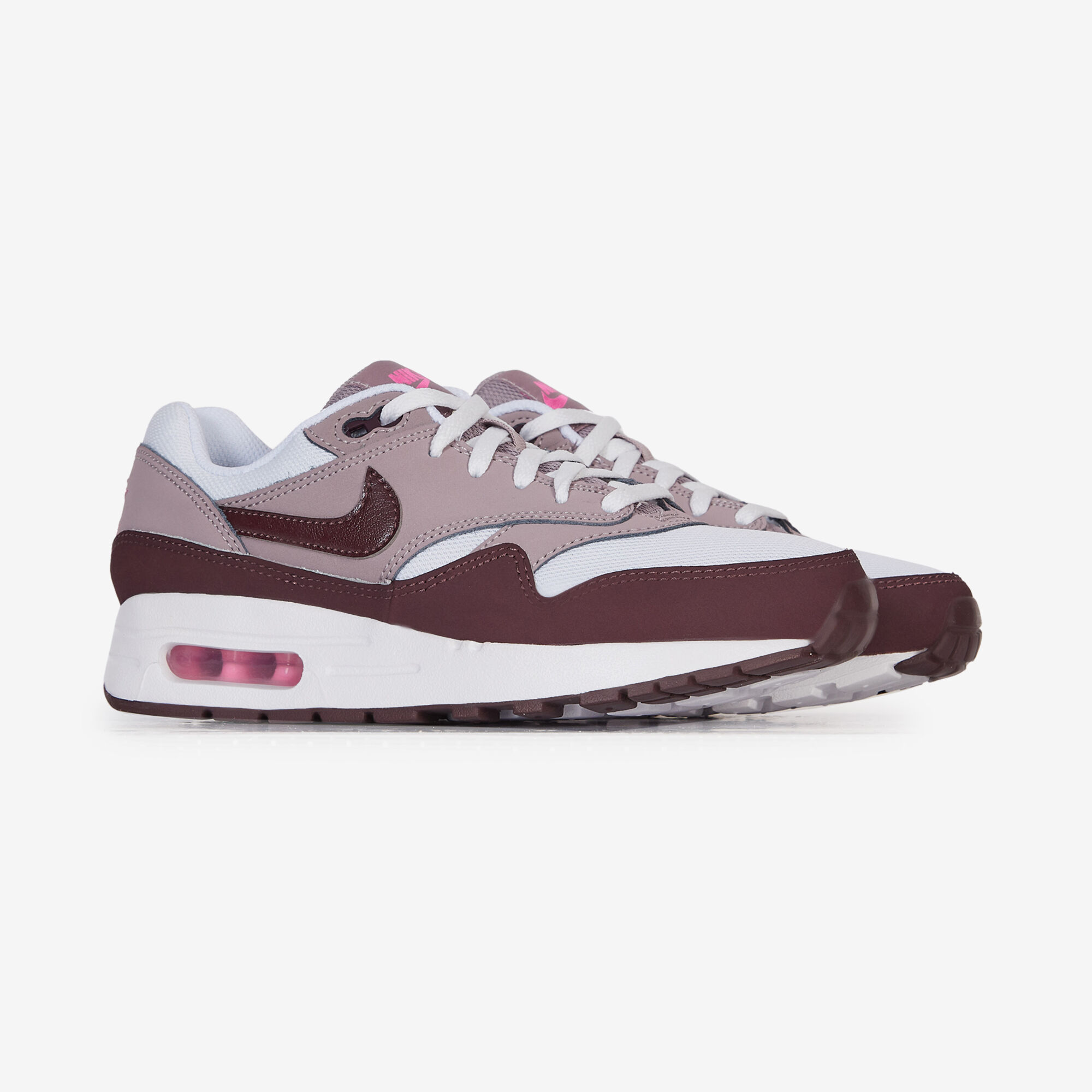 NIKE AIR MAX 1 BLANC BORDEAUX SNEAKERS ENFANT Courir.be