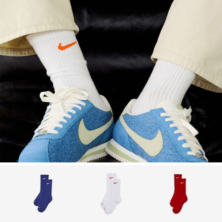 NIKE CHAUSSETTES X3 EVERYDAY MID ROUGE/BLANC HEREN