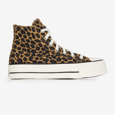 CONVERSE chuck taylor all star CTAS HI LIFT LEOPARD MARRON/NOIR DAMES