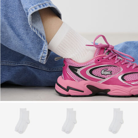 COURIR PACK CHAUSSETTES X3 MID CREW BLANC MIXTE