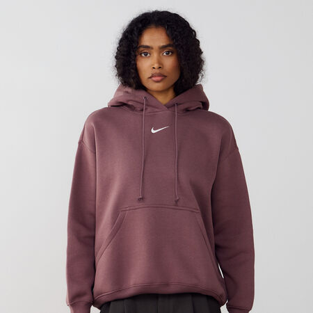 NIKE HOODIE PHOENIX LONG OVERSIZED MARRON DAMES