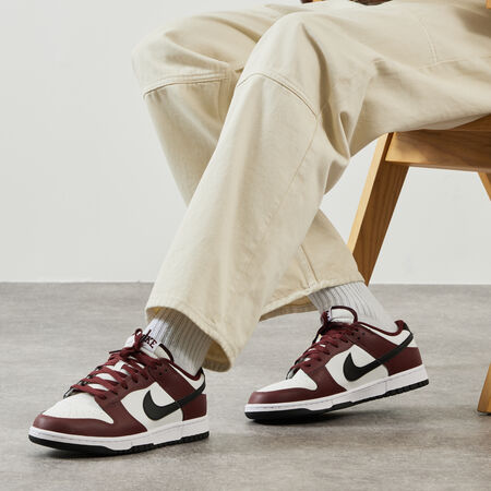 DUNK LOW : BLANC/BORDEAUX