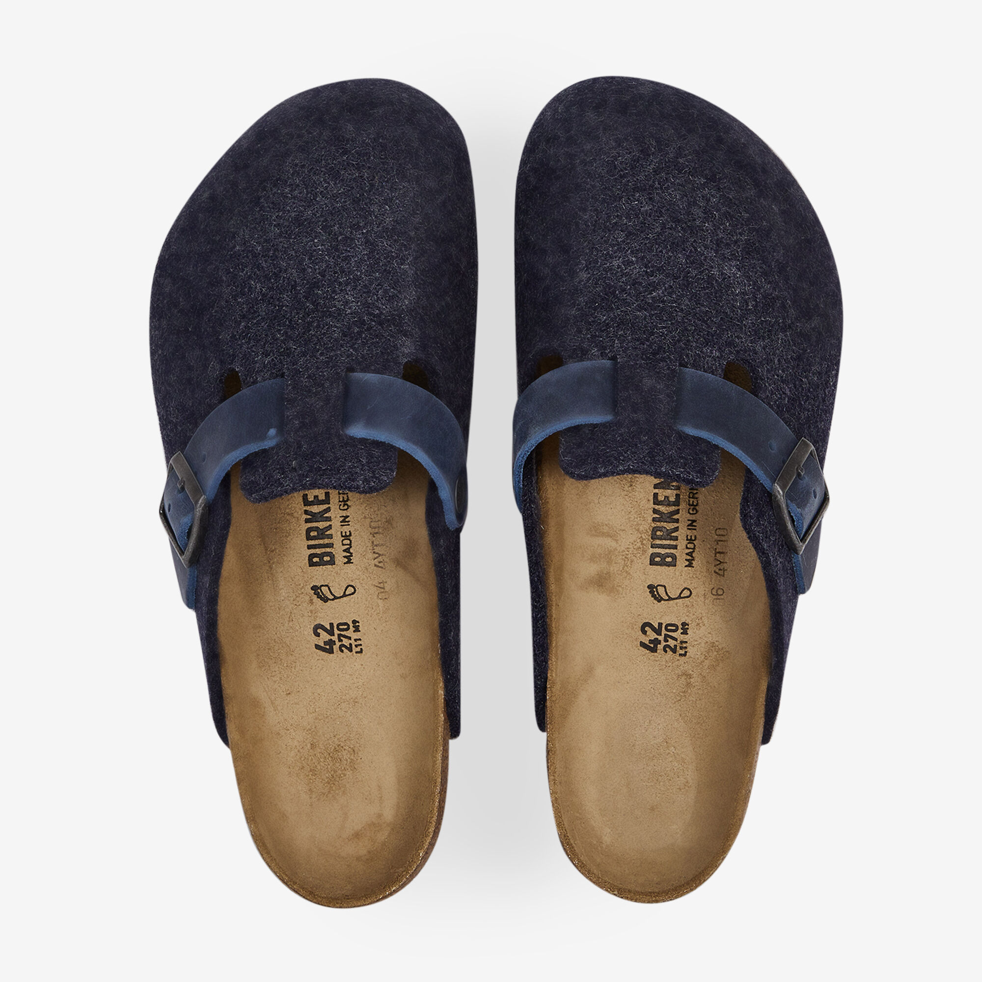 BIRKENSTOCK BOSTON AUTHENTIC FELT MARINE SNEAKERS HOMME Courir.be
