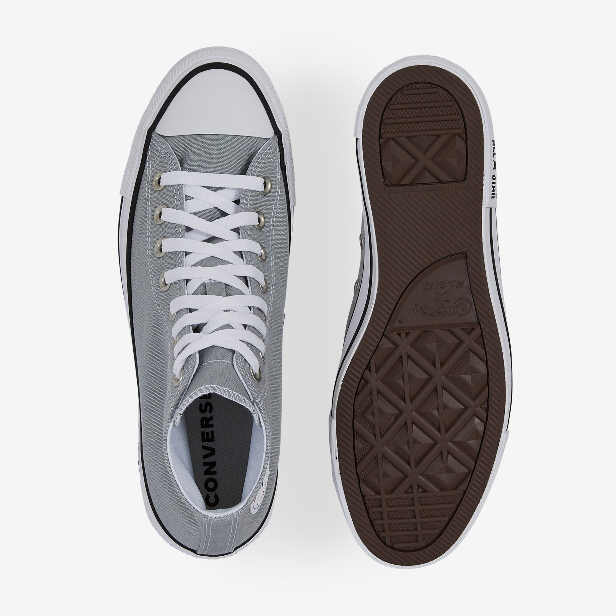 CONVERSE CHUCK TAYLOR ALL STAR HI GRIS BLANC SNEAKERS HOMME Courir.be