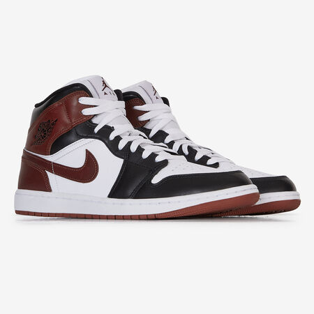 JORDAN air jordan 1 AIR JORDAN 1 MID BLANC/MARRON HOMME