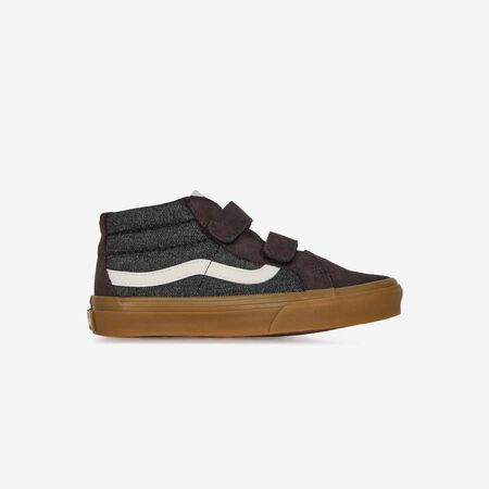 SK8-MID V DENIM : GRIS/BLANC