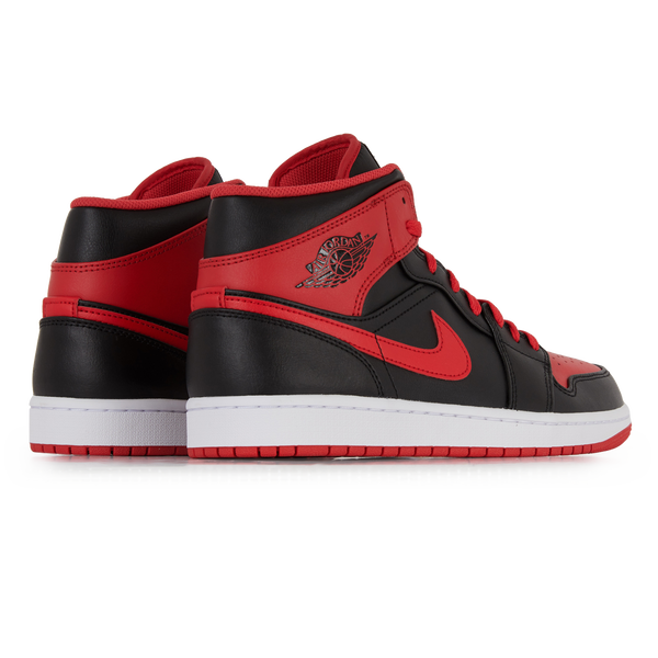 JORDAN AIR JORDAN 1 MID ZWART ROOD SNEAKERS HEREN Courir.be