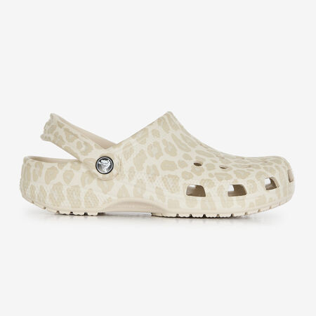 CLASSIC CLOG LEOPARD : BLANC/BEIGE