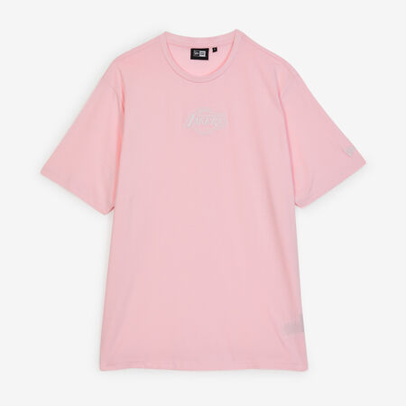 NEW ERA TEE SHIRT LA LAKERS ROSE/BLANC HOMME