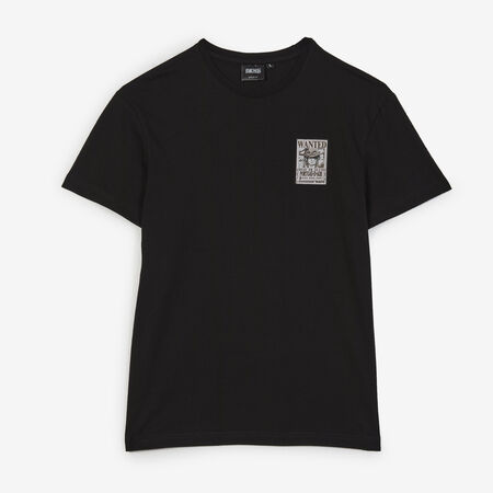 ONE PIECE TEE SHIRT WANTED ACE NOIR HOMME