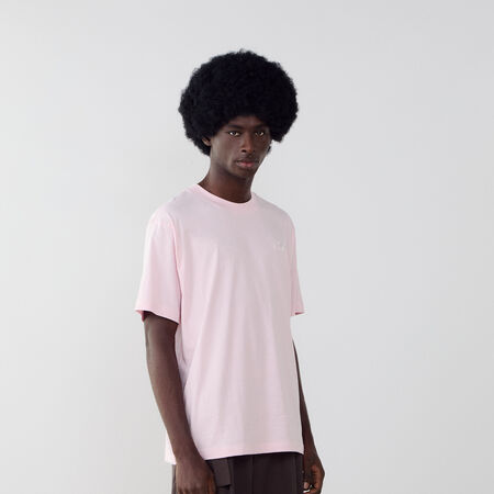 NEW BALANCE TEE SHIRT SMALL LOGO ROSE/BLANC HOMME