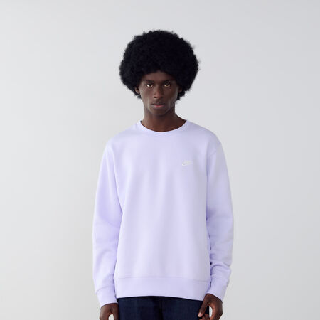 NIKE SWEAT CREW CLUB LILAS/BLANC HOMME