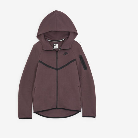 NIKE JACKET ZIP TECH FLEECE MARRON DAMES