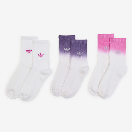 ADIDAS ORIGINALS CHAUSSETTES X3 CREW OMBRE BLANC/ROSE MIXTE