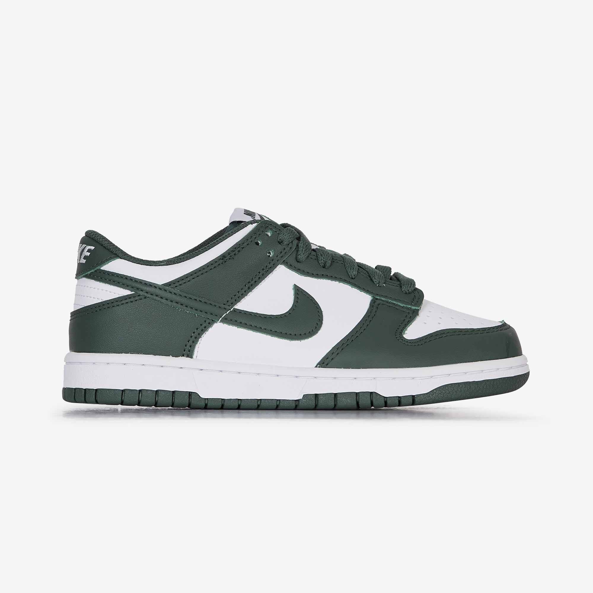 NIKE DUNK LOW VERT BLANC SNEAKERS ENFANT Courir.be