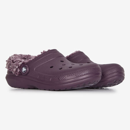CROCS FLEECE LINED CLOG BORDEAUX DAMES