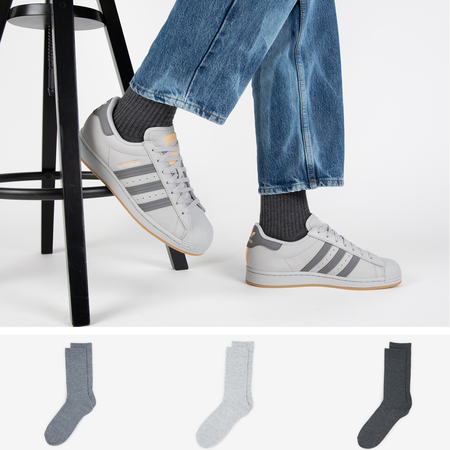 COURIR PACK CHAUSSETTES X3 CREW COURIR GRIS MIXTE