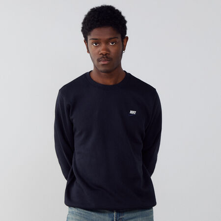 NIKE SWEAT CREW CLUB DT NOIR/BLANC HOMME