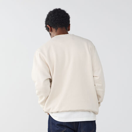 NIKE SWEAT CREW CLUB BEIGE/BLANC HOMME