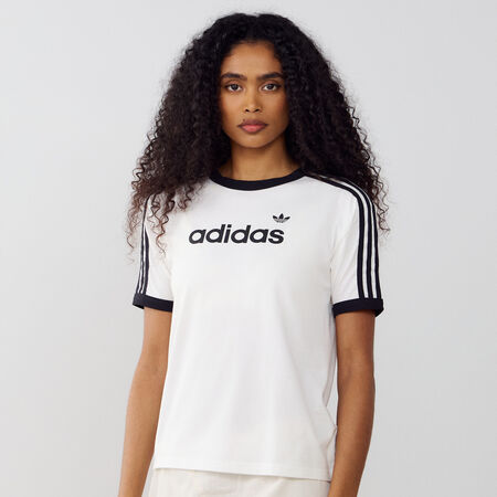 ADIDAS ORIGINALS TEE SHIRT LINEAR BLANC/NOIR FEMME