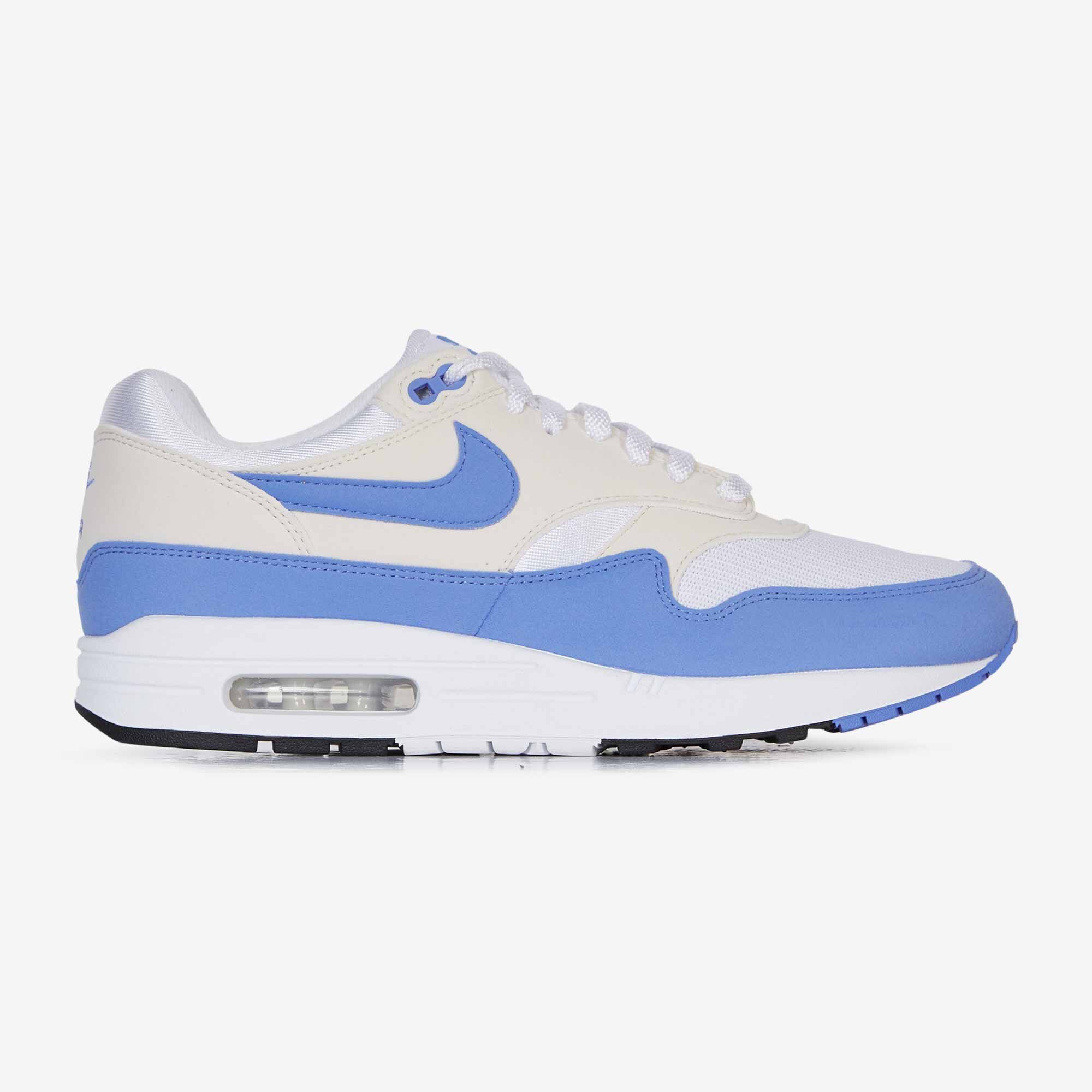 Nike air max 1 wit blauw shop
