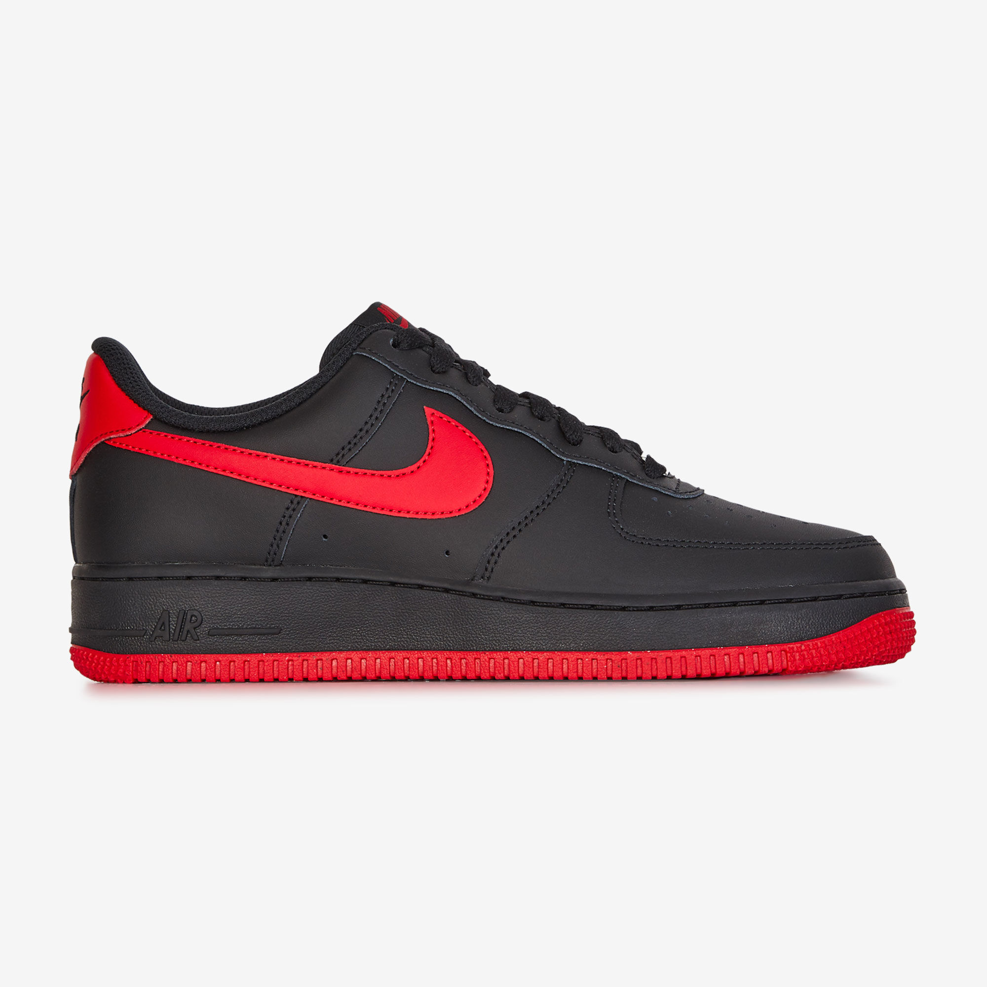 Nike air force 1 zwart rood hot sale