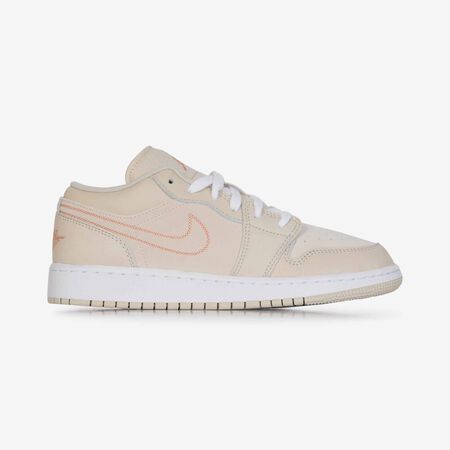 AIR JORDAN 1 LOW : BEIGE/ROUGE
