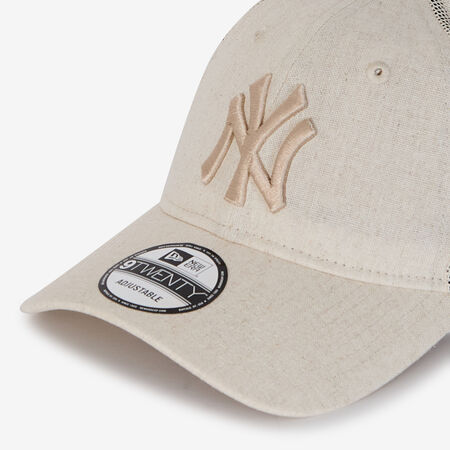 NEW ERA 9TWENTY TRUCKER WOMEN NY LINEN BEIGE FEMME