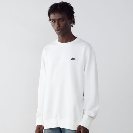 NIKE SWEAT CREW CLUB BLANC HOMME