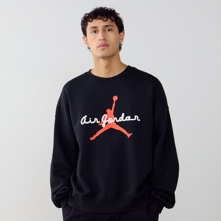 JORDAN SWEAT CREW BROOKLYN THREAD LOGO NOIR/BLANC HEREN