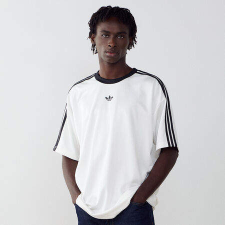 ADIDAS ORIGINALS JERSEY TREFOIL BLANC/NOIR HEREN