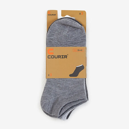 COURIR PACK CHAUSSETTES X3 INVISIBLES COURIR GRIS MIXTE