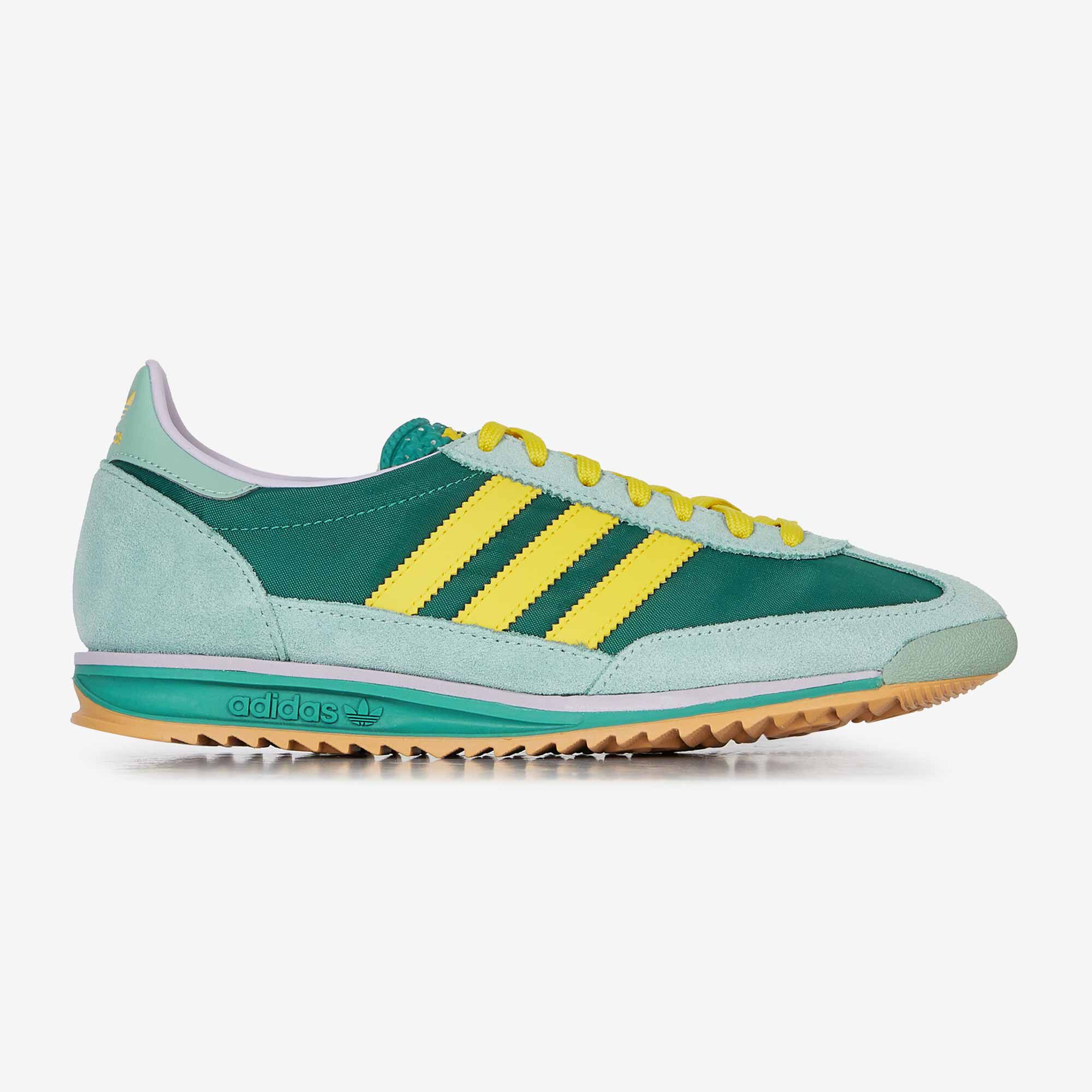 ADIDAS ORIGINALS SL 72 OG GROEN GEEL SNEAKERS DAMES Courir.be