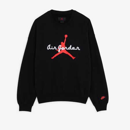 JORDAN SWEAT CREW BROOKLYN THREAD LOGO NOIR/BLANC HEREN