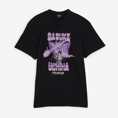 NARUTO TEE SHIRT SASUKE SUSANOO NOIR/VIOLET HOMME