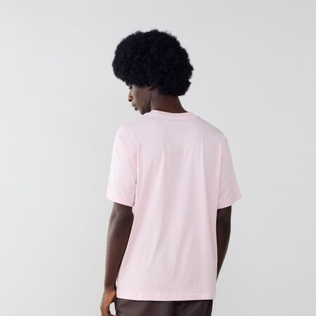 NEW BALANCE TEE SHIRT SMALL LOGO ROSE/BLANC HOMME