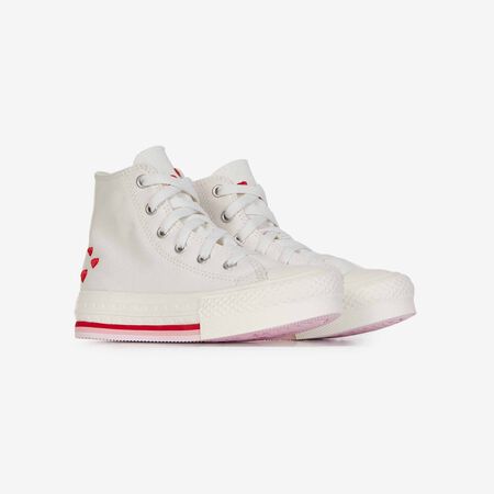 CONVERSE chuck taylor all star CHUCK TAYLOR ALL STAR EVA LIFT HI VALENT BLANC/ROSE CADET