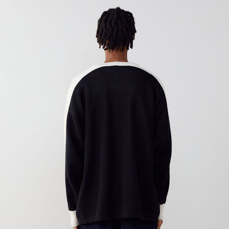 NIKE SWEAT CLUB JERSEY NOIR/ECRU HOMME